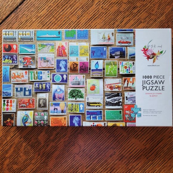 1000pc jigsaw puzzle by Britsih artists 5ft inf  Granville's Stamps - Picture 1 of 1